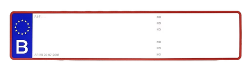 Blanco kentekenplaten in metaal en 3M plexiglas DIV-goedgekeurd — Vero Graphics