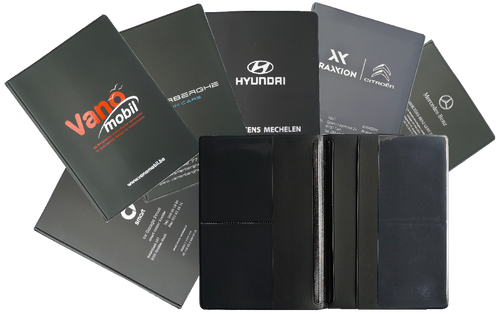 Documentenmappen in kunstleder met bedrijfslogo en zeefdruk — Vero Graphics