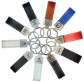 Sleutelhanger lederen lus met metalen sluiting en logo — Vero Graphics